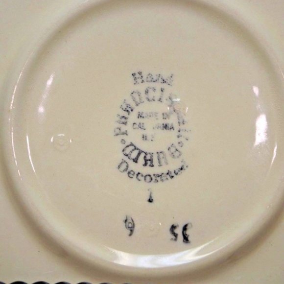 Franciscan Set of 3 Hand Painted Apple Flat Cups & Saucers Made in the USA - Picture 12 of 14